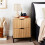 Oak finish Arlo 2 Drawer Bedside Tablewerhome 3