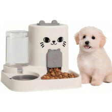 2-in-1 Gravity Pet Feeder and Water Dispenser, Small Dog Cat Food Water Dispenser, Small Pet Food and Water Dispenser, Pet Feeder Water Bowl, Easy to