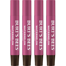 Burt's Bees Shimmer Lip Tint Set, Mothers Day Gifts, Tinted Lip Balm Stick, (4-Pack) (Watermelon)