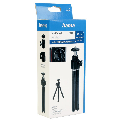 Hama Mini-Stativ Ball L 14-21cm Schwarz/Silber 1