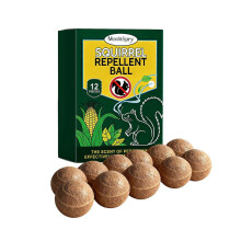 12 Pack Squirrel Repellent Balls, Natural Peppermint Scent Rodent Deterrent, Outdoor Squirrel Repellent for Garden, Yard, Attic & Home Protection