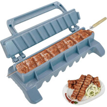 Kebab Maker Kebab Skewers Press, Portable Plastic Kebab Maker, Manual Kebab Grill Skewers, Grill Accessories for Kitchen and Camping