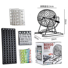 (Black) Deluxe Bingo Game Set - Metal Cage, Bingo Balls Bingo Cards and Bingo Chips - Great for Large Groups, Family Games Nights Parties
