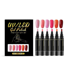 (A) 6 Colors Nail Polish Pens Set, 3 in 1 Nail Polish Pens Quick Dry, Gel Polish Pens, Nail Polish Gel Pen for Women, Nails Pens for Nails Art DIY