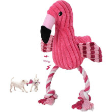 Squeaky Dog Toys - Plush Dog Toys with Soft Durable Fabric for Small Medium Large Breeds, Interactive Tug of War Rope Chew Toys, Teeth Cleaning, Denta