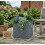 Strata Large Square Brick Effect Planter Ash Grey Slate Plastic 38cm 5