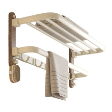 Walnuts Towel Rack Bathroom Shelf Toilet Wall Mounted-3