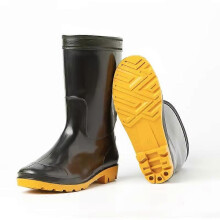 (44, Mid-calf) High-Top Rain Boots Men Women Work Safety Shoes Anti-Slip Rain Boots Rubber