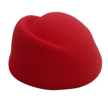 Unisex Solid Color Beret Hat Adjustable Size For Travel-Red
