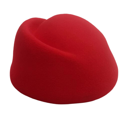 Unisex Solid Color Beret Hat Adjustable Size For Travel-Red