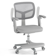 Kinderschreibtischstuhl, höhenverstellbar 41-52 cm, Grau