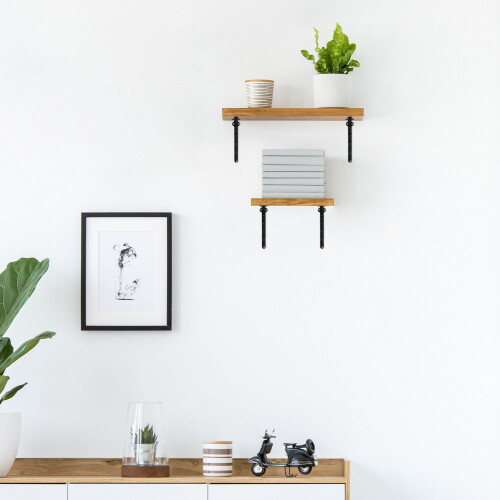 Regalträger, Kettendesign, Gusseisen, 4er-Set 1