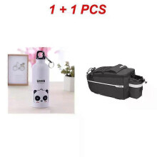 (A2, Black Bag Bottle Set) Bicycle Camel Bag With 500ml Water Bottle Large Capacity Foldable Rear Seat Bag For Mountain Bikes Cycling Accessories