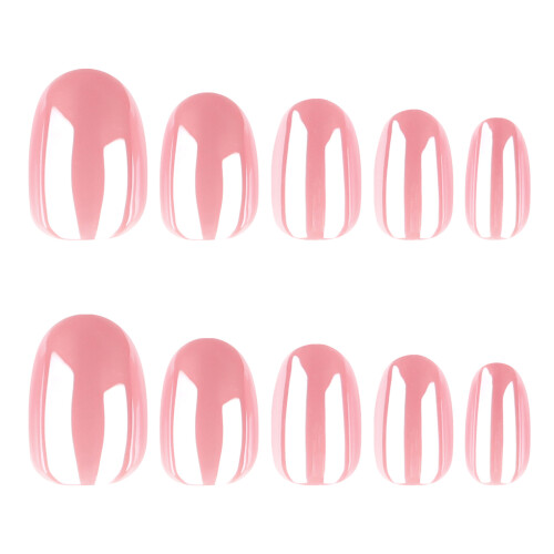 Highly Gloss Pure Color Press On Nail Easy Snap On Application 1