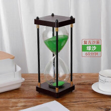 (Green 60min) Large Hourglass 60 Minutes, Hourglass, Rainbow Glass Hourglass, Gift Hourglass, for Home, Desk