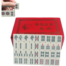 Mahjong Set, Mahjong Set Full Size, Chinese Traditional Mah Jong Game Set With 144 Mini Tiles, White Engraved Mini Tiles