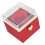 Beautiful Flower Jewelry Storage Box Plastic Texture-Red 1