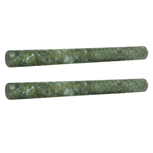 Natural Stone Rolling Pin for Baking Non-Stick Dough Roller 4Pcs Dark Green Jade