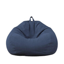 (M, 80X90CM) Large Small Lazy Sofa Cover Chairs Without Filler Linen Cloth Lounger Seat Bean Bag Pouf Puff Couch Tatami Living Room