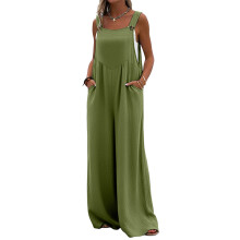 Women's Soft Breathable Polyester Wide Leg-Army Green XL