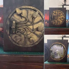 Bibliotheekdecoratie: een leeshoekje voor een Harry Potter-tentoonstelling over de Geheime Kamer.