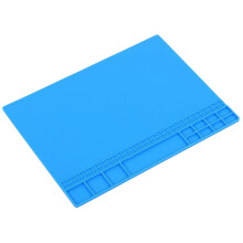 Tapis isolant de soudure et de réparation électronique en silicone résistant à la chaleur - Bleu foncé