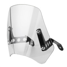 Korte motorfietswindscherm/winddeflector/beschermingskuip geschikt voor Benelli Leoncino 250, grijs.