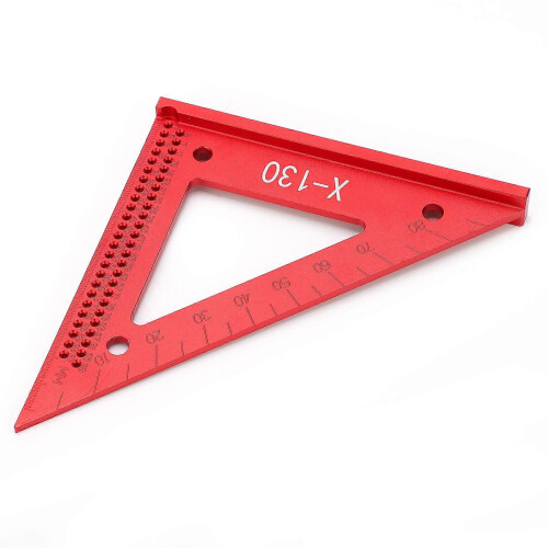 Scribing Triangular Ruler Aluminum Alloy 45/90?? Hole Measuring Hand Woodworking Tool