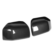 Enjoliveur décoratif de rétroviseur extérieur pour Ford F150 2015-2020, aspect fibre de carbone.
