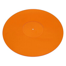 Platen draaitafelmat antistatisch acryl verbetert de geluidskwaliteit. Professionele slipmat voor LP 12 inch platen, oranje.