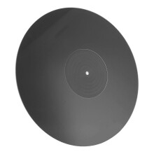 Platen draaitafelmat antistatisch acryl verbetert de geluidskwaliteit. Professionele slipmat voor LP 12 inch platen, zwart.