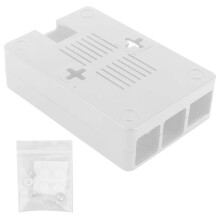 Schutzhülle aus ABS-Kunststoff, Gehäusezubehör für Raspberry Pi 3B 3B+ (Weiß)