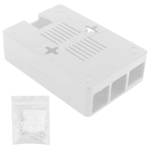 Protective Case Cover ABS Shell Enclosure Accessory Component for Raspberry Pi 3B 3B+(White )