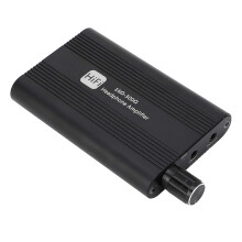 Draagbare HiFi-hoofdtelefoonversterker met volumeregeling en basregeling, oplaadbare 3,5 mm HiFi-oortelefoonversterker voor MP3- en MP4-spelers