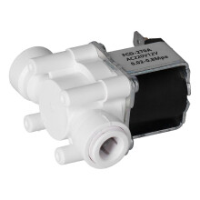 Kunststof elektrische magneetklep met 3/8 inch snelkoppeling, normaal gesloten magneetklep AC220V