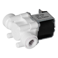 Elektrisches Magnetventil aus Kunststoff, 3/8-Zoll-Schnellanschluss, normalerweise geschlossen, 12 V DC