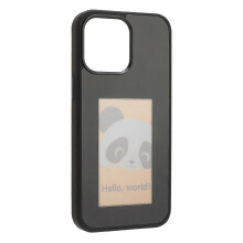 Handyhülle mit Fotoprojektion, kabelloser Übertragung, DIY-Display, NFC-Tintenbildschirm, Handyhülle für iOS 14 Pro Max, Schwarz
