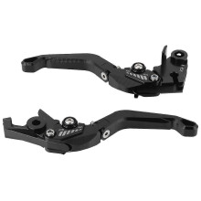 Set van twee rem- en koppelingshendels van aluminiumlegering, zwart, geschikt voor Kawasaki Z800/E-versie.