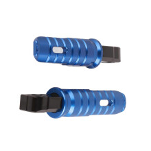Par de reposapiés traseros para motocicleta FP257-Set compatibles con SUZUKI GSXS1000 GSXR600 GSR750 (Azul)