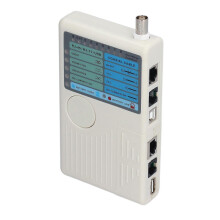 Netwerkkabeltester 4-in-1 multifunctionele coaxkabeltester voor RJ45, BNC, RJ11 en USB