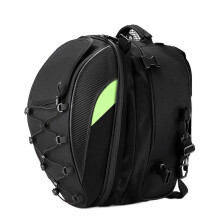 Bolsa para asiento trasero de motocicleta, impermeable, de tela Oxford de alta densidad, tejida, reflectante, universal (verde)
