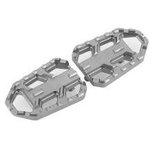 Pedales anchos de aleación de aluminio CNC para reposapiés de motocicleta, compatibles con Suzuki DL650 DL1000 VSTROM 650XT/1000XT (Titanio).