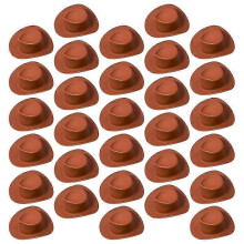 Sombreros de plástico para chocolate, ideales para decorar cupcakes y para manualidades de fiesta (30 unidades)