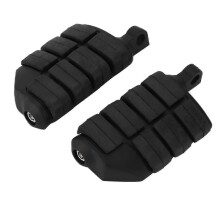 Motorcycle Footpegs Footrest CNC Aluminum Alloy Rubber Universal Replacement For KawasakiBlack