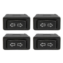 4PCS 12V/24V Universal 5-Pin Car Power Window Switch Kit with Green LED