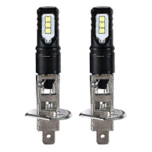 6000 lm, 6000 K, superhelles Weiß, 2x H1 LED-Scheinwerferlampen-Set mit Tagfahrlicht und Fernlicht
