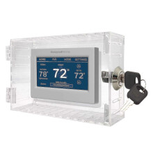 Transparente, große Universal-Thermostat-Schließbox mit Schlüssel – Wandthermostat-Schutzabdeckung