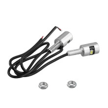 2er-Pack 12V Universal-Motorradkennzeichenbeleuchtung mit verchromten Schrauben