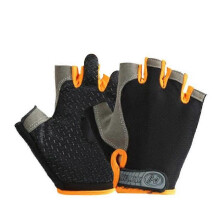 (B Orange632) Sports Fitness Half-finger Gloves Hand Protection Non-slip Breathable Cycling Gloves Outdoor Hunting Climbing Gloves M/L/XL