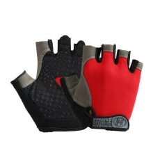 (B Red638) Sports Fitness Half-finger Gloves Hand Protection Non-slip Breathable Cycling Gloves Outdoor Hunting Climbing Gloves M/L/XL
